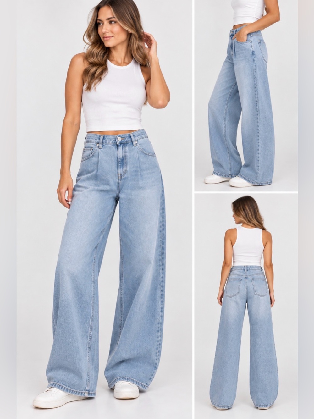 Scotch & Soda Wide Leg Jeans Light Wash High Rise NWT Size 30
